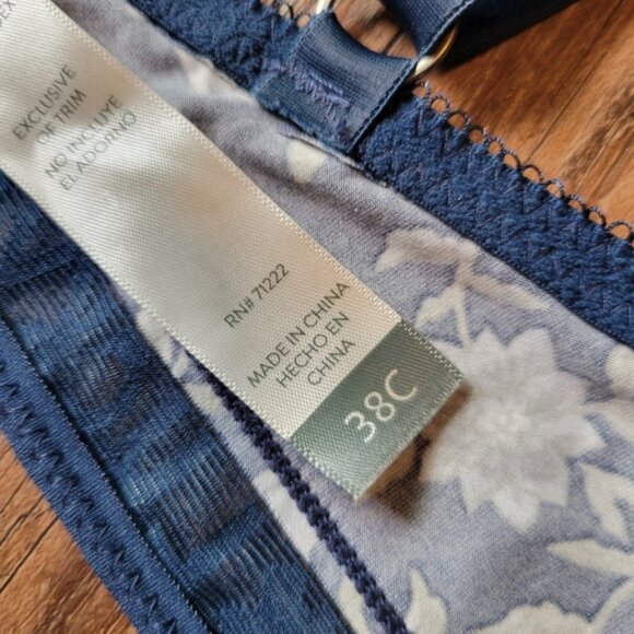 Lucky Brand Navy Blue Floral Bra - Picture 7 of 8